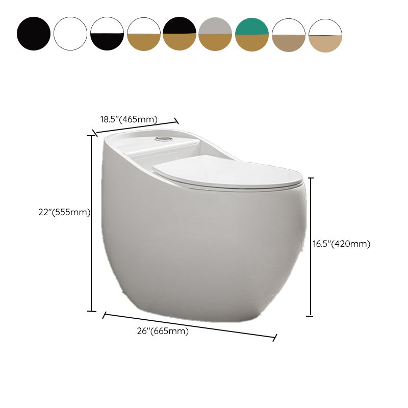 Contemporary Ceramic Toilet Floor Mount Urine Toilet with Slow Close Seat for Washroom