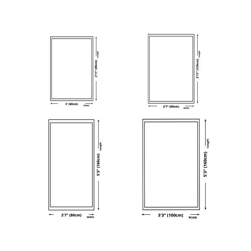 Light Beige Modern Rug Polyester Color Block Rug Stain Resistant Rug for Living Room