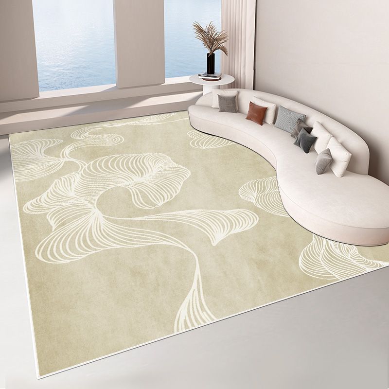 Risque de salon beige Bloc de couleur bloc polyester