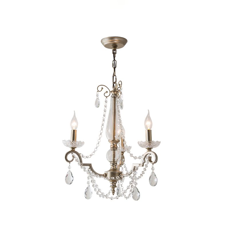 Crystal Vintage Pendant Lighting Fixtures Silver Sputnik Hanging Lights