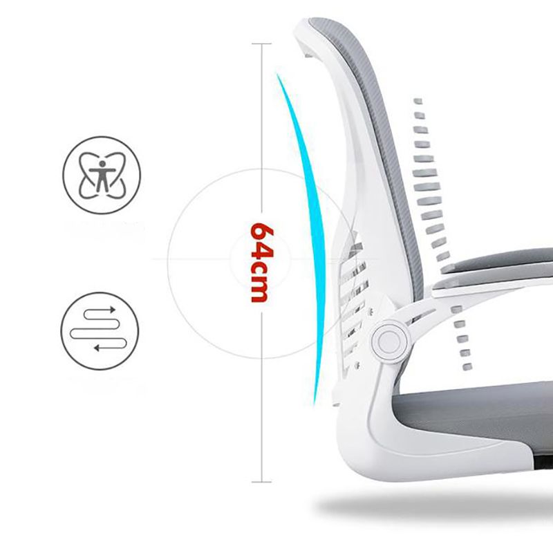 High Back Office Chair with Sponge Cushion Adjustable Arm Nylon Office Chair