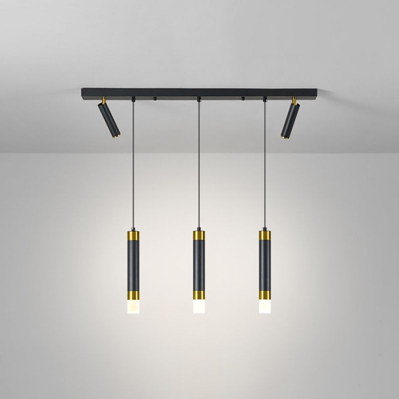 Lampada cilindrica isola semplicità stile in metallo a led isola illuminazione