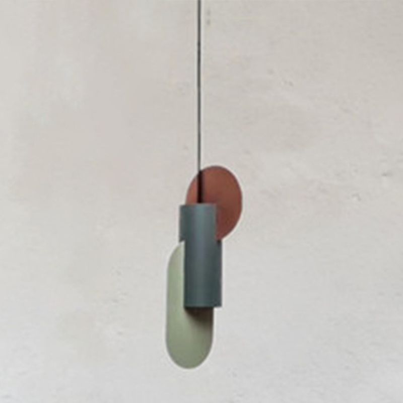 Pendentif suspendu moderne Geométric Lights Metal 1 Pendant léger en plusieurs couleurs