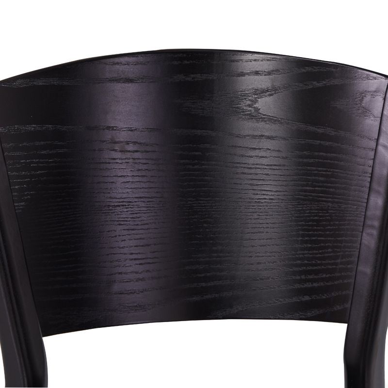 Modern Style Solid Wood Side Chair Matte Finish Open Back Dining Chair
