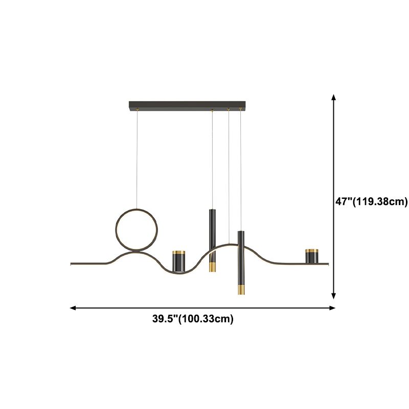 Nordic Linear Island Light Metal 39,5 "PENDANT ISLO