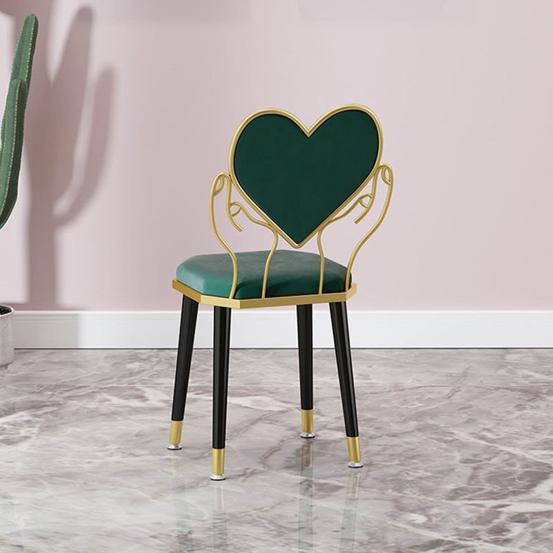 Sillas laterales de comedor con respaldo abierto de diseño escandinavo Sillas de comedor de tela
