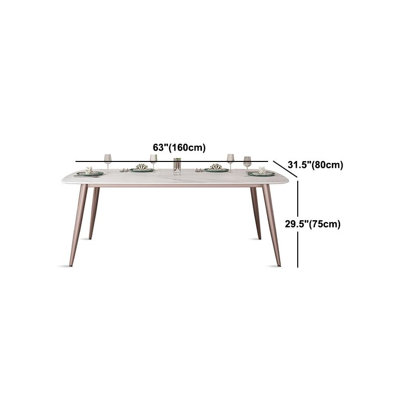 Modern Sintered Stone Dinette Set 1/2/5/7 Pieces Rectangular Dining Set