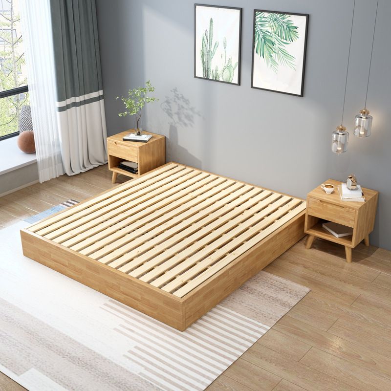Contemporary Solid Color Wooden Bed Frame 6.29" H Platform Bed