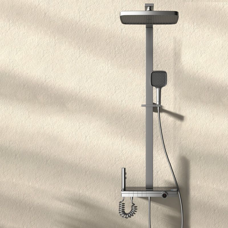 Modern Style Shower System Spot Resist Copper Wall Mounted Rectangle Shower System