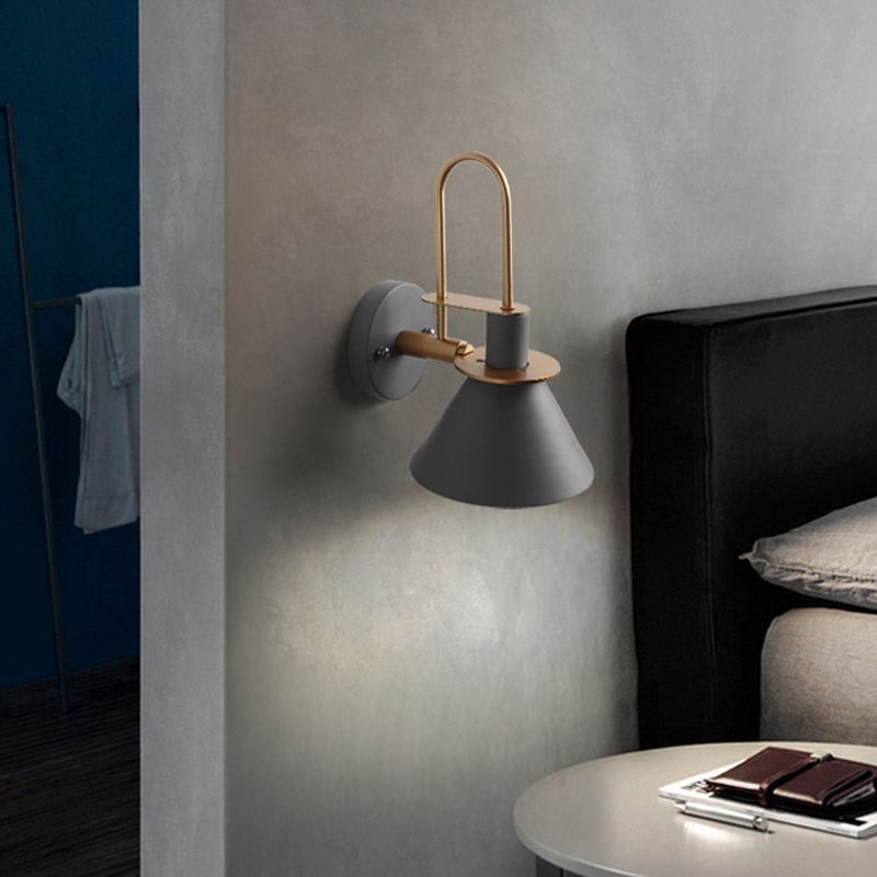 Simplicity Wall Sconce Colorful Metal Shade Wall Mounted Lamp for Dining Room