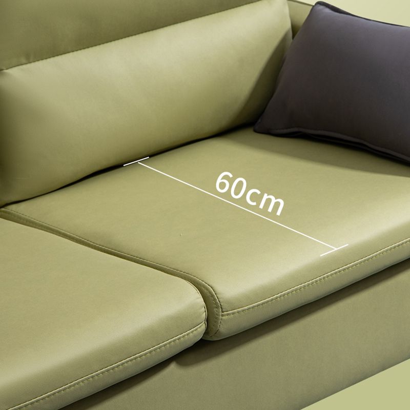 Square Arm Sofa Pillows Back Stationary Seating for Living Room