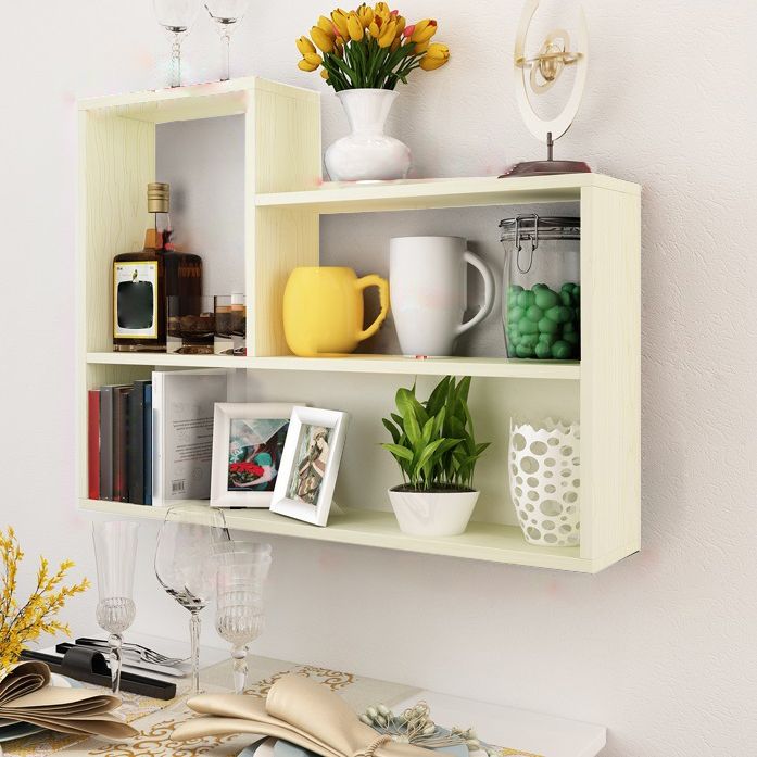 Scandinavian Manufactured Wood Floating Bookcase 23.6"H Bookcase