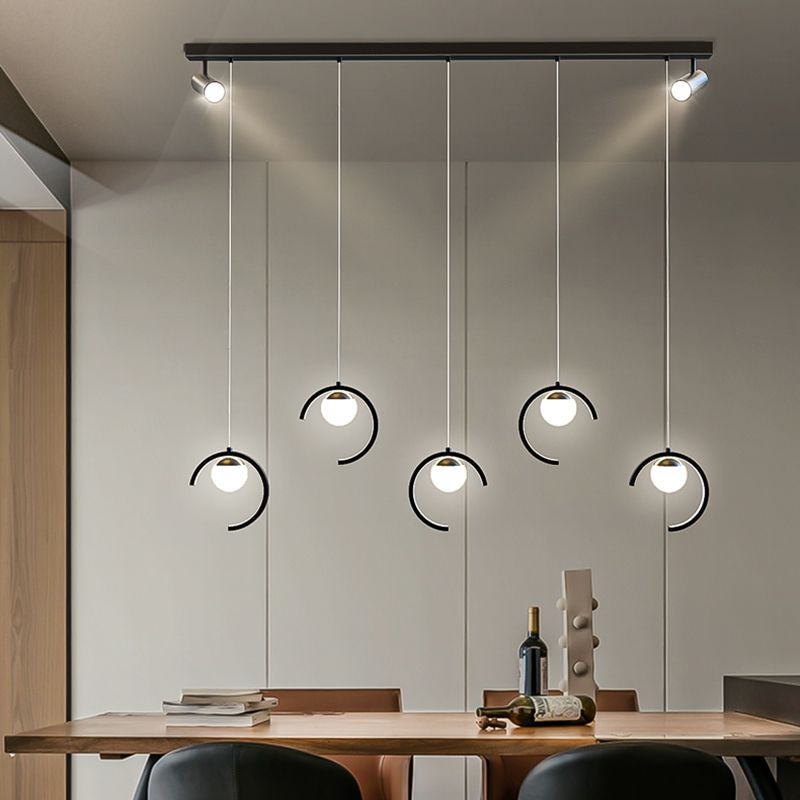 Modern Kitchen Island Lighting Geometric island chandelier lights Metal Chandelier