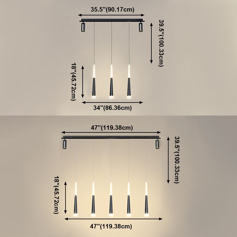 Characteristic Minimalism Modern Light Luxury Style LED Island Chandelier Light for Dining Room