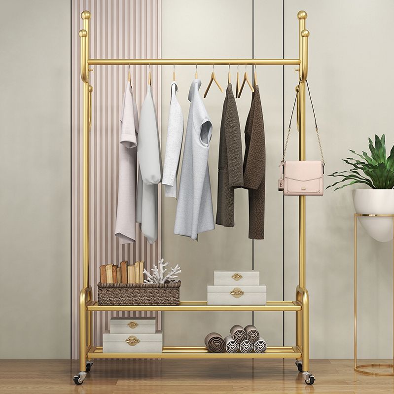 Industrial Style Coat Rack Metal Free Standing Hooks Design Coat Rack on Wheels