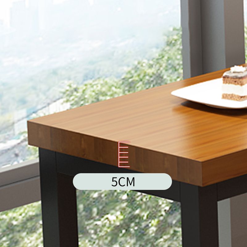 Industrial Bar Table Rectangle Wood Bar Table for Dining Room