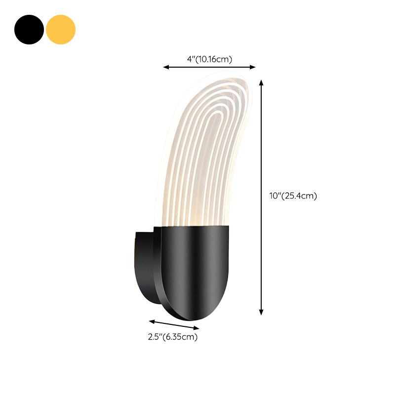 Modern Unique Shape Wall Light Fixture 1 Light Wall Mounted Lighting