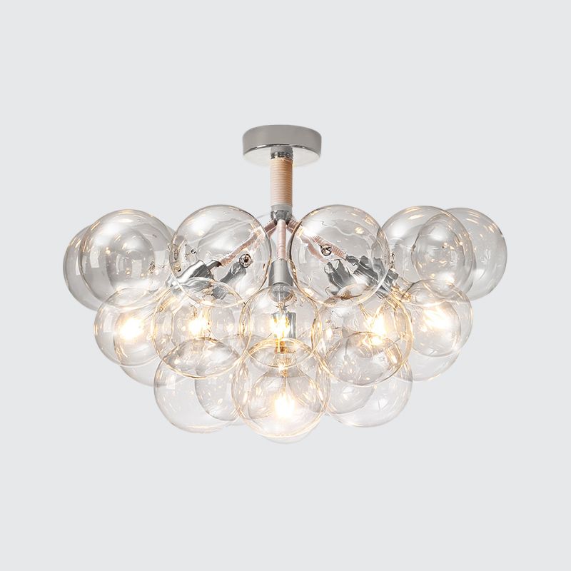 Kinderslaapkamer Hal Bubble Plafondlamp Helder glas Eenvoudige stijl Semi-inbouwlamp