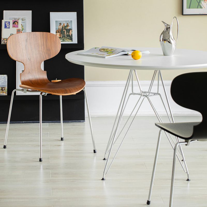 Silla de comedor de metal de estilo industrial, cocina, comedor, sillas laterales sin brazos