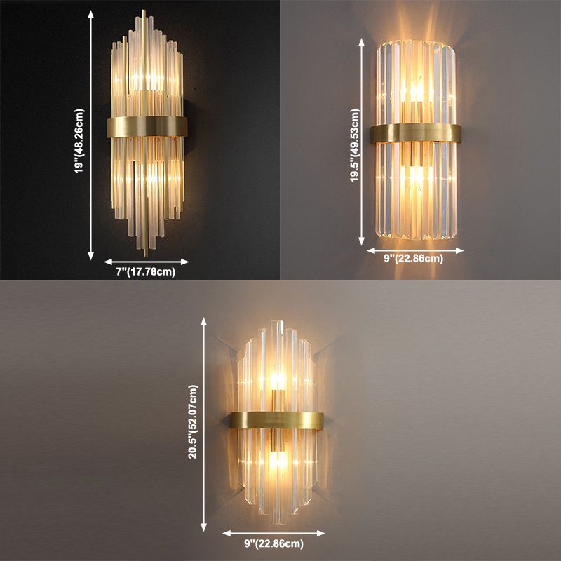 Kristallgeometrischer Schatten 2 Leichter Wandleuchten moderner Wandmontageleuchte in Gold