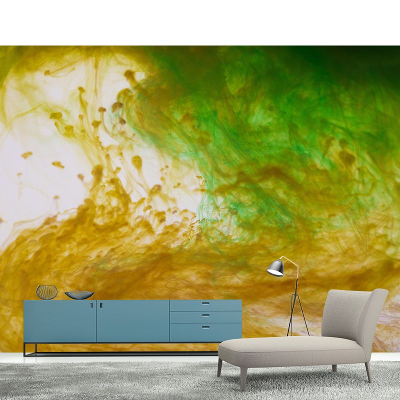 Contemporary Mural with Fusion of Two Inks Pattern Abstract Wall Art for Home Decor