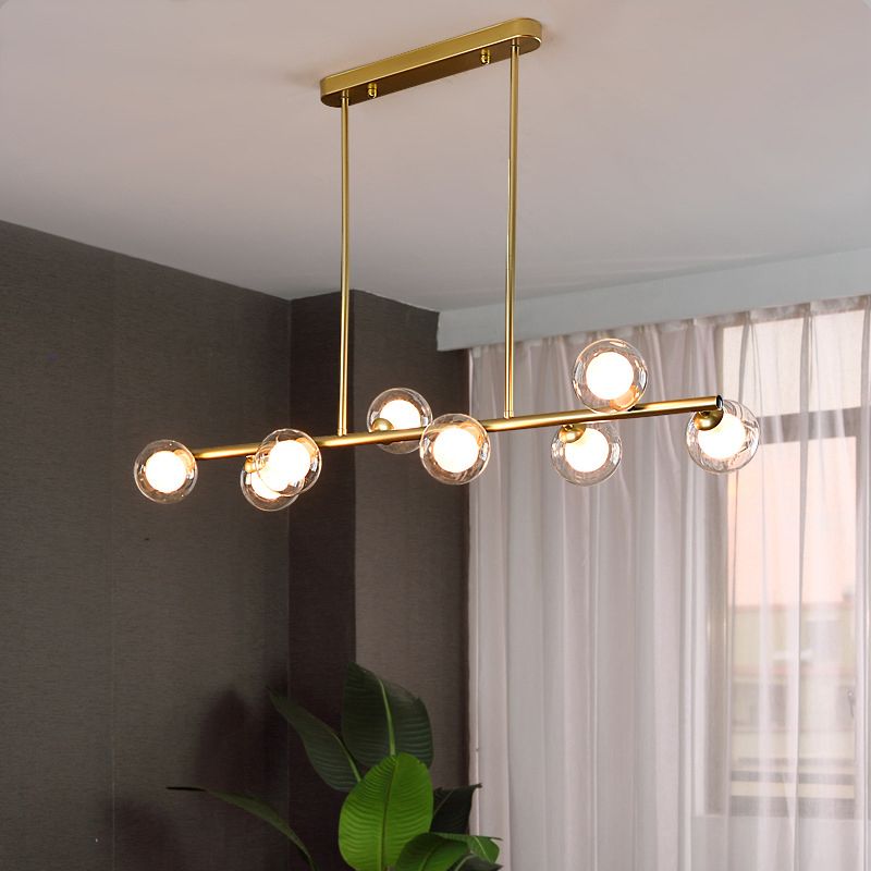 Modern Style Globe Shade Island Pendants Glass Pendant Lights for Dining Room
