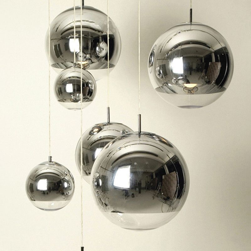 Globe Hanging Pendant Light Modern Simple Glass Pendant Light Fixtures for Restaurant