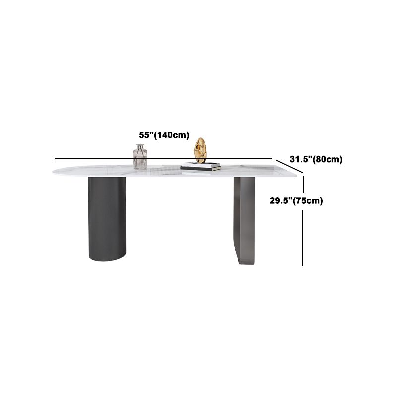Modern Style Sintered Stone Metal Table Set 1/3/4/5 Pieces Dining Set