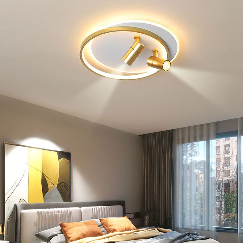 Bague métallique Semi-Flush Ceiling Light Fixtures Modern Bedroom Semi Flush Light Fixtures