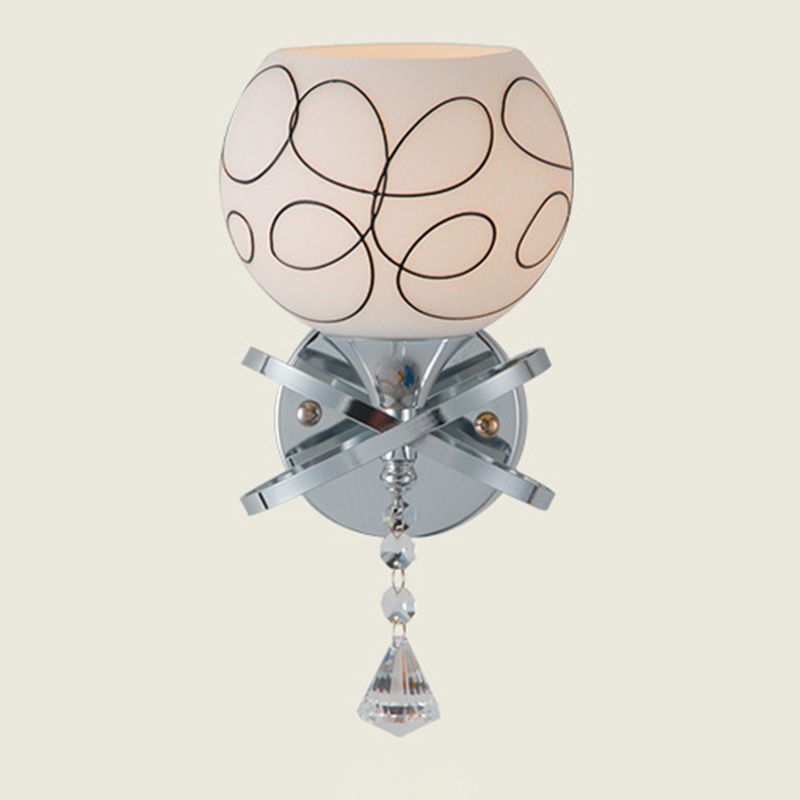 Modernist Wall Sconce Silver Wall Light Fixture for Living Room