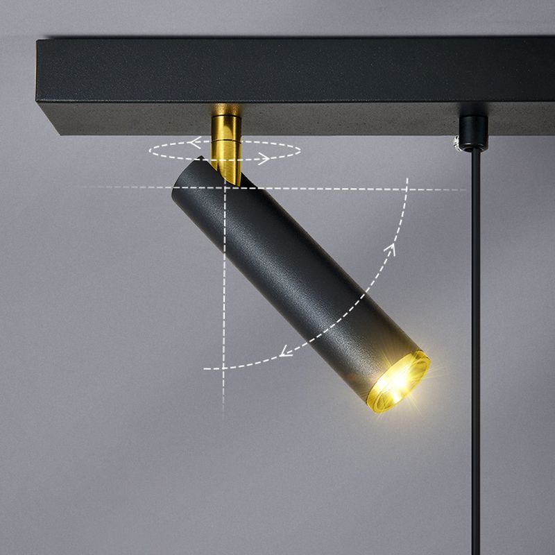 Cylindrical Island Light Fixture Simplicity Style Metal LED Island Lighting Fixture