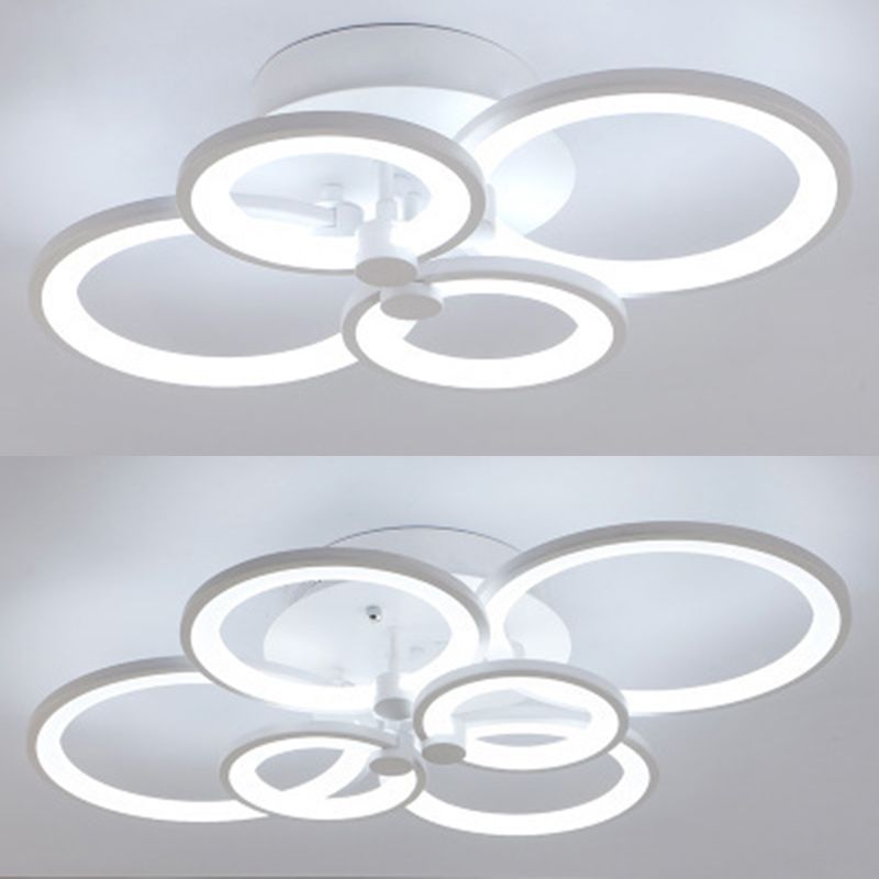 Circle Metal LED Starburst Flush Mount Modern Style Sofiling Lampada per soggiorno