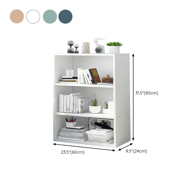 Closed Back Engineered Wood Shelf Bookcase Floor Contemporary Bookshelf with Shelves