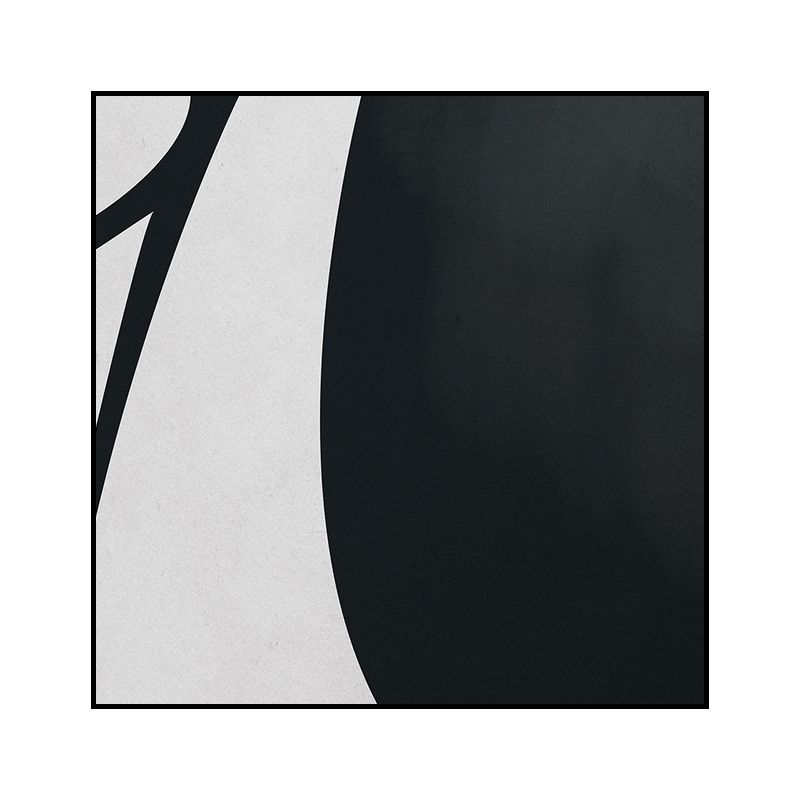 Minimalistic Abstract Drawing Canvas Art House Interior Wall Decor in Black and Grey