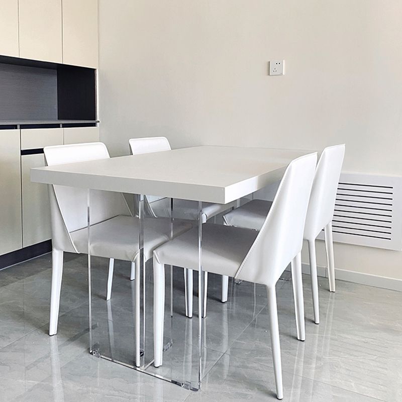 Modern Simple Side Chair Faux Leather Side Dining Chair for Living Room