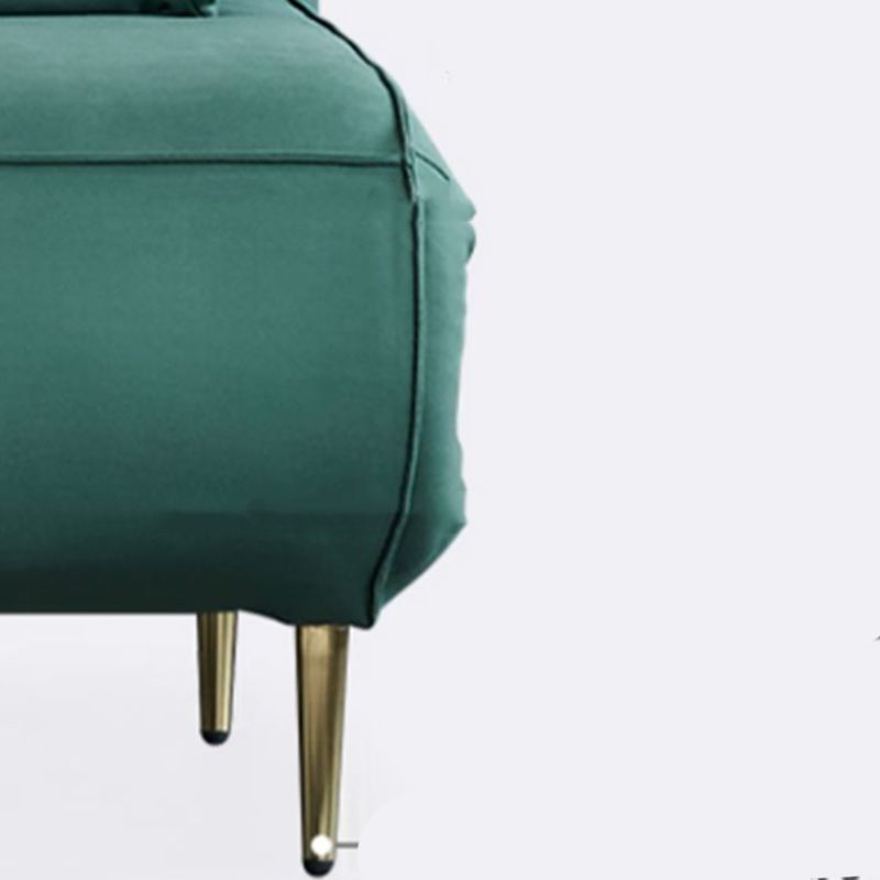 36.22" H Faux Leather Sleeper Sofa Armless Upholstered Sofa Bed in Green