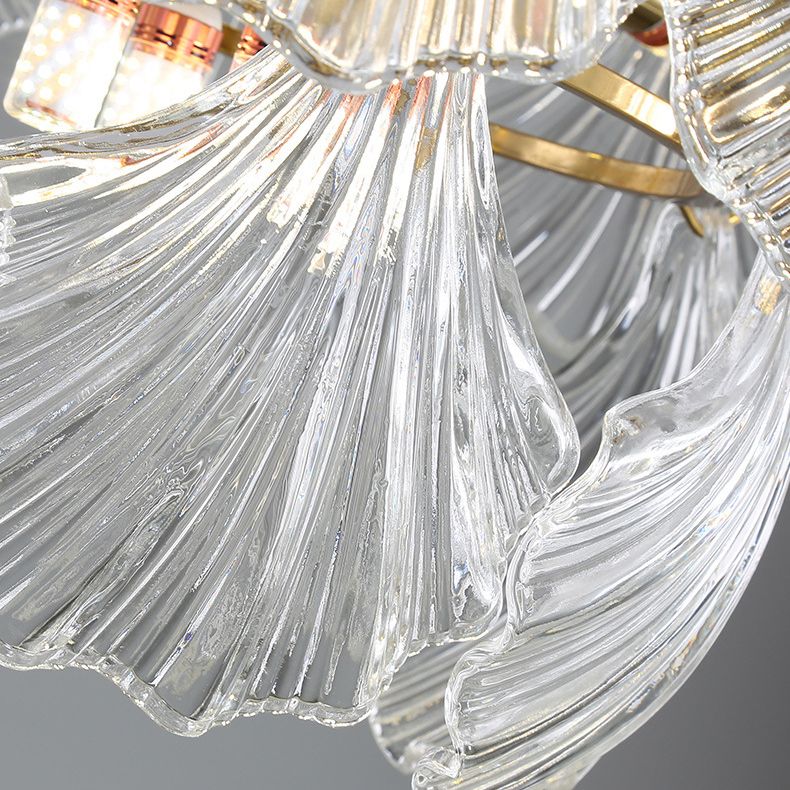 Light Luxury Style Pendant Chandelier Light Glass Chandelier for Living Room