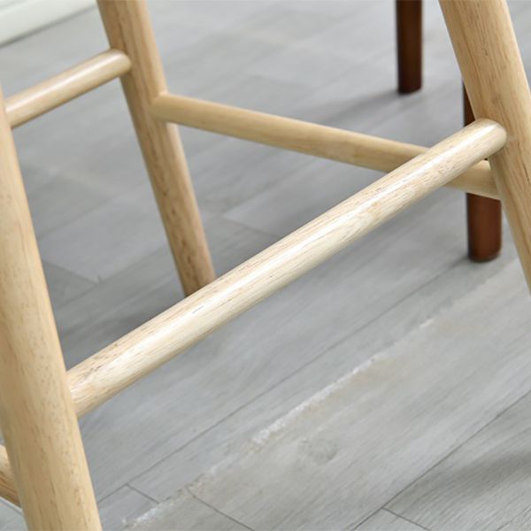 Ash Solid Wood Bar Stool Counter Height Indoor Industrial Armless Stool