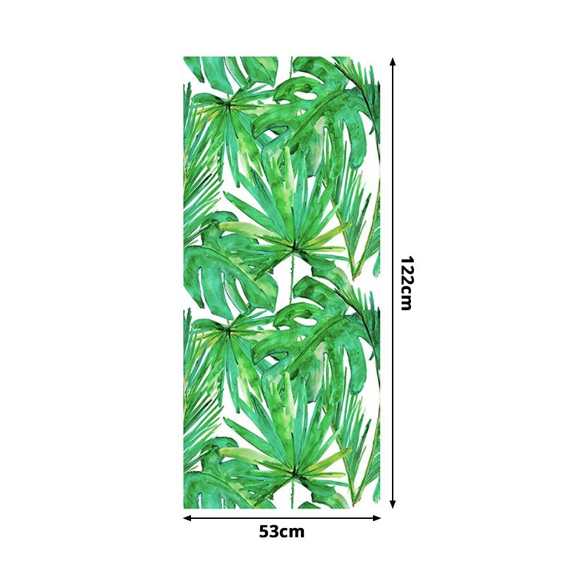 Tropical Plant Leaves Wallpaper Panel Green Peel and Paste Wall Covering for Home