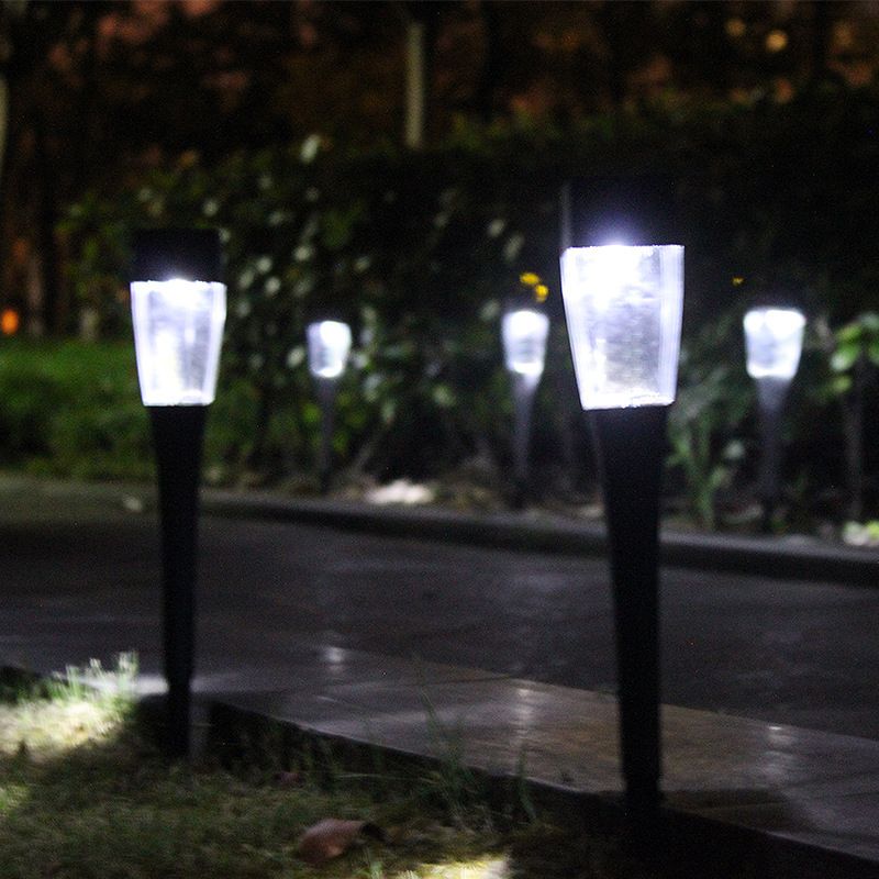 Decorative Tapered Shaped LED Landscape Light Plastic Courtyard Solar Ground Lighting