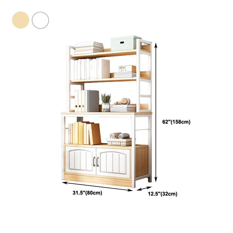 Modern Metal Book Shelf Home Open Back Bookcase with Shelves