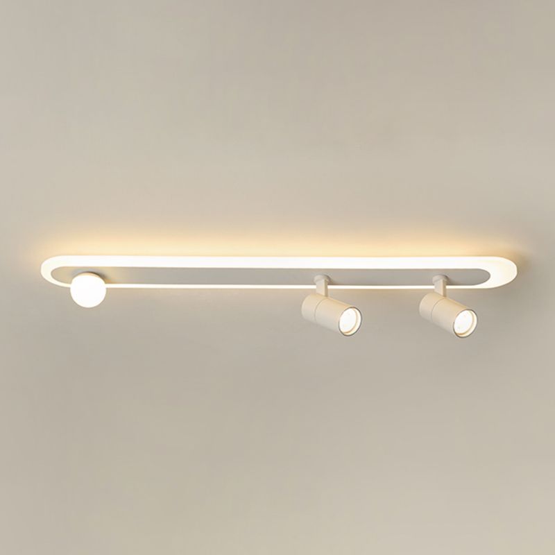 Modern Style Geometry Ceiling Fixtures Metal Ceiling Mounted Lights in White