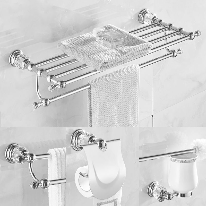 Modern Bathroom Accessories Hardware Set Silver Accessories Hardware Set