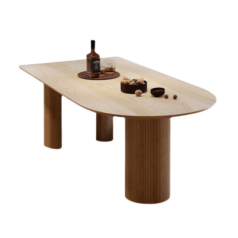 Gratis vorm eettafel dennenhout tafel eigentijds met 3 poten