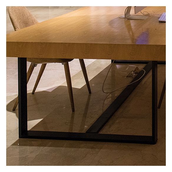 Industrial Rectangular Office Desk Solid Wood Home Writing Desk