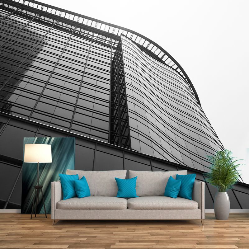 Contemporary Urban Architecture Murals for Coffee Shop Decoration, Moisture Resistant