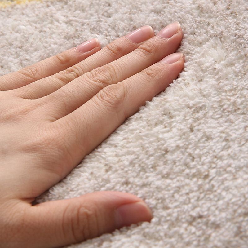 Wit eenvoudig tapijt polyester controle print tapijt vlekbestendig tapijt voor woonkamer