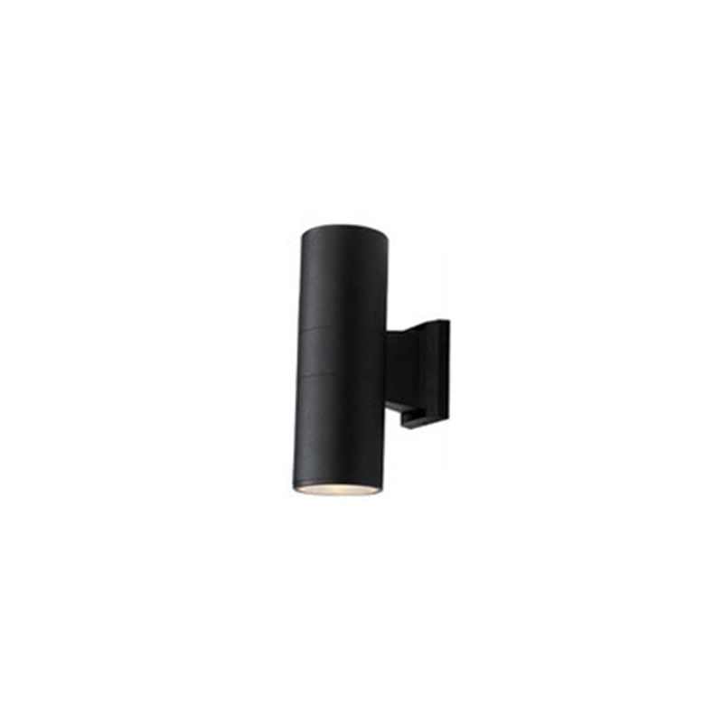 Mezza cilindro illuminazione a parete in stile moderno metallo 1 luce da parete leggera in nero