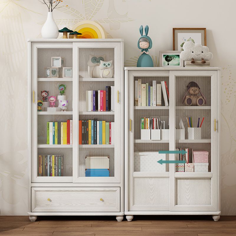 Glam Style Closed Back Bookshelf Standard Wooden Bookcase for Study Room