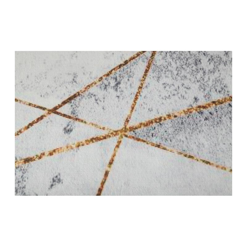 Grey Modern Area Rug Polyester Geometric Pattern Area Carpet Non-Slip Backing Rug for Home Decor